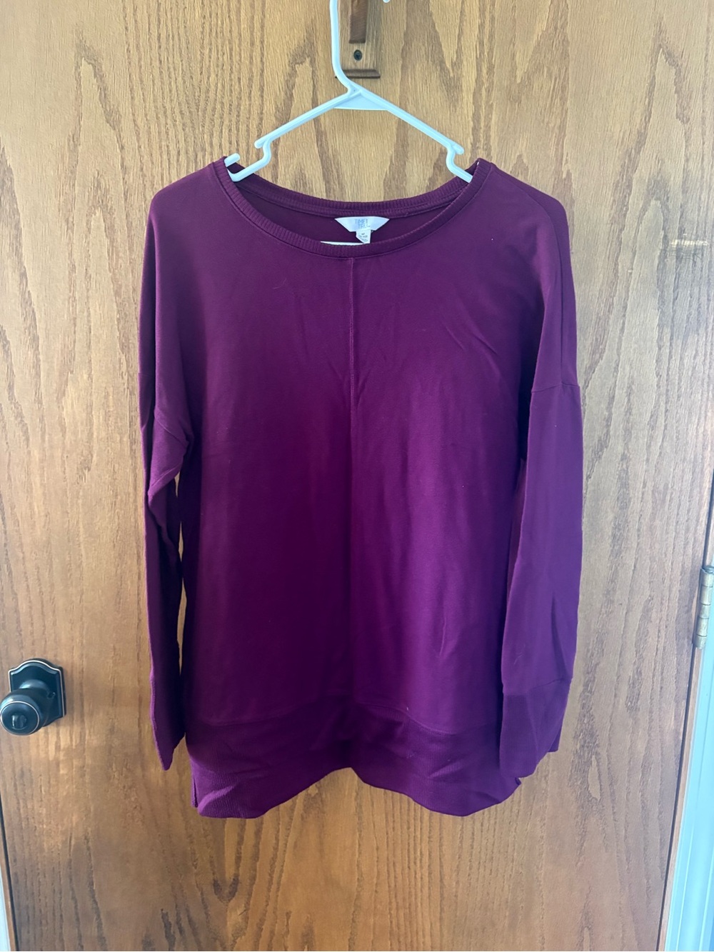 Time and Tru Plum Long Sleeve Pullover